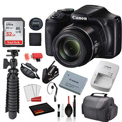 Canon PowerShot SX540 HS Digital Camera (1067C001) with Accessory Bundle Package SanDisk 32gb SD Card + Deluxe Cleaning Kit + 12" Tripod + More