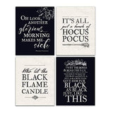 Hocus Pocus Halloween Art Prints - Set of Four 8x10 Inch Prints Unframed - Halloween Decorations