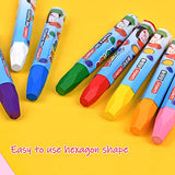 Oil pastel set - children's washable drawing crayon set, colorful sticks for students graffiti art, diy making graffiti color pens suitable for greeting card making, art, school， 24 colors (Blue)