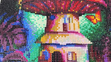 MXJSUA Diamond Painting Kits for Adults, Mushroom House Butterfly Diamond Art Paintings Kits for Beginners, 5d Round Full Drill Diamond Painting Kits, Diamond Dots Bead by Numbers Kits 12x16 inch