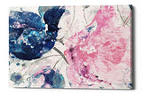 Epic Graffiti Fireworks Abstract Navy Blue Flower Crop' by Albena Hristova Giclee Canvas Wall Art, 34" x 26", Pink