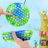 GOHEYI 2PCS Big Size Jumbo Push Pop Bubble Fidget Sensory Toy,Large 100+70Pops Tie Dye Pop-its Fidget Toy,Giant Pop-it Toys, Huge Autism Special Needs Squeeze Sensory Toy for Kids