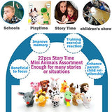 22 pcs Plush Animals Finger Puppet Toys - Mini Plush Figures Toy Assortment for Kids, Soft Hands Finger Puppets Game for Autistic Children, Great Family Parents Talking Story Set