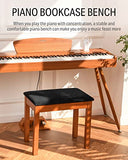 Donner DDP-80 88 Key Weighted Keyboard Piano + Wood Finish Color Piano Bench with Storage