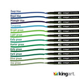 KINGART 445-48 Set of 48 Dual TIP Brush PENS 48 Piece