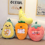 Cute Throw Pillow Stuffed Banana Toys Removable Fluffy Creative Gifts for Teens Girls Kids