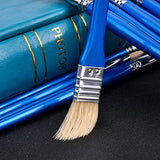 Artist Paint Brushes Set - 13 Pieces Long Handle 100% Hog Bristle Brush Great Natural Watercolor Paint Brushes, Oil Painting Acrylic Painting, Gouache, Oil