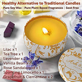 ASH & HARRY (US Based Company Premium Candle Making Kit - Complete DIY Starter Set - Pure Soy Wax, Designer 10 Tin & Glass Jars - 10 CPL Branded Fragrances, Soy Wax Candle Maker Dyes