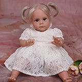 JIZHI Lifelike Reborn Baby Dolls Girl - 18 Inch Soft Realistic-Newborn Baby Dolls - Real Life Reborn Dolls with Gift Set for Kids Age 3+