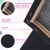 12 Pcs Black Canvas for Painting Stretched Canvas Cotton Square Triangle Hexagon Canvas Blank Boards Panels Art Canvas with Frame Panel Stretched Boards for Oil Acrylic (8 Inch)