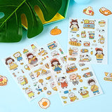 652 Pieces Korean Cute Kawaii Washi Cartoon Stickers Cartoon Little Girls Stickers Set Lovely Kid Sticker Small Size Scrapbook Decal Photo Planner Dairy Sticker for Notebook DIY(Cute Style)