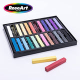 RoseArt Premium 24ct Long Soft Pastel Stick Set for Professionals - Pigment Rich, Full Size Pastel Sticks Vivid Colors