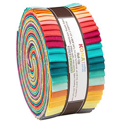 Robert Kaufman Strips Roll Up Kona Solids Designer Fabric, 2-1/2"