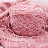 Chenille Velvet Yarn,4 Pack Polyester Extremely Soft Velvet Yarn for Crochet & Knitting Home Décor Projects (Blush, 607 Yards / 14oz)