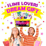 DIY Slime Kit for Girls Boys: Ultimate Slime Making Kit with Add Ins Supplies for Alien Egg Slime, Crystal, Glitter, Unicorn and More - Fun Slime Kits for Kids (Yellow, 44pcs)