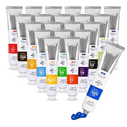 Paul Rubens Oil Paint, 20 Bright Oil Colors with High Saturation, 50ml Large Capacity Tubes, Faster Drying Time with Creamy Texture and Consistency for Artists, Students, Beginners