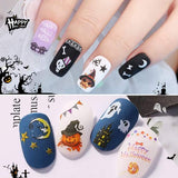 1500+ Patterns Halloween Nail Art Sticker Decals, Kalolary Self-Adhesive Nail Sticker Decals Nail Art Decorations for Halloween Pumpkin/Bat/Ghost/Witch/Joker/Skull/Spider/Devil/Vampires(12 Sheets)