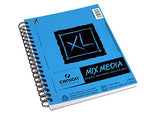 Canson XL Series Mix Media Paper Pad, Heavyweight, Fine Texture, Heavy Sizing for Wet and Dry