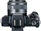 Canon EOS M50 Mirrorless Camera w/15-45mm (Black) + 2X 32GB SD Cards + Tripod + Hand Strap + Deluxe Photo Bundle
