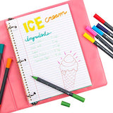 Yoobi | Spiral Notebooks | Variety 6 Pack in Fun Ice Cream, Palm Leaves & Flamingo Patterns | 1 Subject | 100 College Ruled Sheets | 3 Hole Punched and Perforated | 8" x 10.5" Paper | Pack of 6