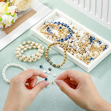 2000 Pcs Bracelet Making Kit, 900 Pcs Gold Ball Beads 400 Pcs Alphabet Letter Beads 500 Pcs White Pearls Bead 100 Pcs Evil Eye Beads 100 Pcs Silver Rondelle Spacer Bead for DIY Craft Jewelry Making