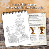 ColorIt Timeless Treasures: Antiques, Vintage Finds, and Classic Home Decor Adult Coloring Book, 50 Original Drawings, Spiral Binding, USA Printed, Lay Flat Hardback Book Cover, Ink Blotter Paper