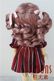 JD405 6-7inch 16-18CM Long Wave Princess BJD Wigs 1/6 YOSD Synthetic Mohair Doll Accessories (Purple)
