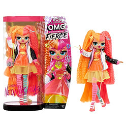 LOL Surprise OMG Fierce Neonlicious Fashion Doll with 15 Surprises Including Outfits and Accessories for Fashion Toy, Girls Ages 3 and up, 11.5-inch Doll, Collector