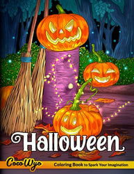 Halloween Coloring Book: Adults Coloring Book With Halloween Themed Witch Boo Pumpkin For Stress Relief