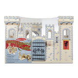 Melissa & Doug Deluxe Folding Medieval Wooden Castle - Hinged for Compact Storage