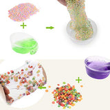 Mixhomic DIY Slime Kit - 44 Pcs Colorful Crystal Clear Slime Cups, Slime Supplies Kit for Girls Boys, Sundae, Fruit mold, Flash Powder, Foam Balls, Fruit Slices Toys for Slime Making kit Aged 3+
