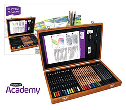 Derwent Academy Wooden Gift Box Set - 30 Pencils, Accessories And Project Sheet