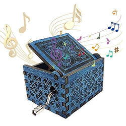 Dream Loom Wooden Music Box,Hand Crank Classical Carved Wooden Musical Box, Play Hedwig's Theme John Williams Song, Gift for Kids,Family and Friends