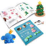 HOLICOLOR Modeling Clay Kit Air Dry Magic Clay 50 Colors Includes Extra 1 White and 1 Black Kids Art Craft Kit with Animal Accessories Set and Tools, Best Gift for Girls and Boys 3-12 Year Old