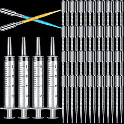 200 Pieces 3ml Plastic Transfer Pipettes 4 Pack 20ml Large Plastic Syringe Disposable Graduated Transfer Pipettes Dropper Makeup Tool for Essential Oils Mixture Science Laboratory Liquid Measuring