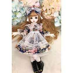 HMANE BJD Doll Clothes 1/4, Floral Skirt Clothes Set for 1/4 BJD Doll (No Doll)