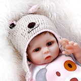 Pedolltree Cute Realistic Reborn Baby Dolls Silicone Full Body Baby Girl Newborn Anatomically Correct Reborn Doll 22 Inch Eyes Open