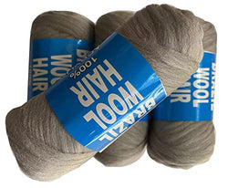 Brazilian 100% Acrylic Hand & Machine Knitting Blended Yarn Scale Hair 70G AfricanGray Wool Hair Yarn for Braiding 4 Balls Senegalese Twisting Jumbo Braids Crochet WrapsFaux Hair (Gray)
