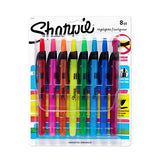 Sharpie 28101 Accent Retractable Highlighters, Chisel Tip, Assorted Colors, 8-Count