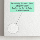 A4 Acrylic Pads - 8.3 x 11.7 Inch (246lb/400gsm) 24 Pages / 12 Sheets Per Book Glue Bounded with Easy to Remove Art Paper Pages, Acid-Free, Artist Paint Pads for Acrylic Painting, (Pack of 2)