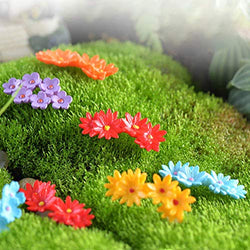DatingDay 15 Pcs Tiny Miniature Flower Moss Bonsai DIY Crafts Fairy Garden Landscape Decor (Random Color)