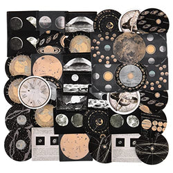184 Pieces Vintage Astronomy Celestial Stickers Decorative Planet Moon Space Galaxy Astrology Sticker Decals for Album Laptop Scrapbook Phone Case Envelope Journal Calendars Notebook Card Making