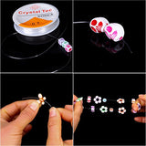 Kid Bead DIY Colorful Plastic Jewellery Making kit 24 Compartments Bracelets Making Bead Art Kit in