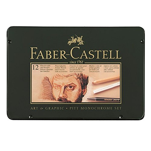 Faber-Castel 12 Piece PITT Monochrome Tin Set