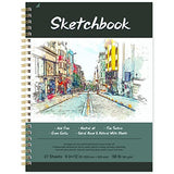 Sketch Book - Sketchbook 9" × 12" (98lb/160 GSM), Strong Twin - Wire Binding, 27 Sheets, Thick Paper, Acid Free Art Sketchbook Artistic Drawing Painting Writing Paper for Kids Adults Beginners Artists