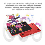 XP-PEN Deco Fun S Graphic Drawing Tablet 6x4 Inches Digital Sketch Pad OSU Tablet for Digital Drawing, OSU, Online Teaching-for Mac Windows Chrome Linux Android OS(Red)