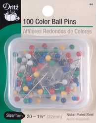 Dritz 100-Piece Color Ball Pins, 1-1/4-Inch