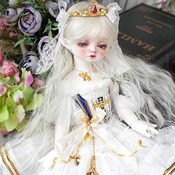HGFDSA 1/4 BJD Doll SD Doll Simulation Doll Full Set Joint Doll Gift Package with BJD Clothes Wigs Shoes Makeup DIY Handmade Toys
