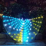 bDDeDD LED IsIs Wing , Belly Dance Wing, Glow Light Up Party Club Wear (Smart 25Color, Adult)