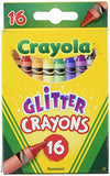 Crayola 16ct Multi-Colored Glitter Crayons